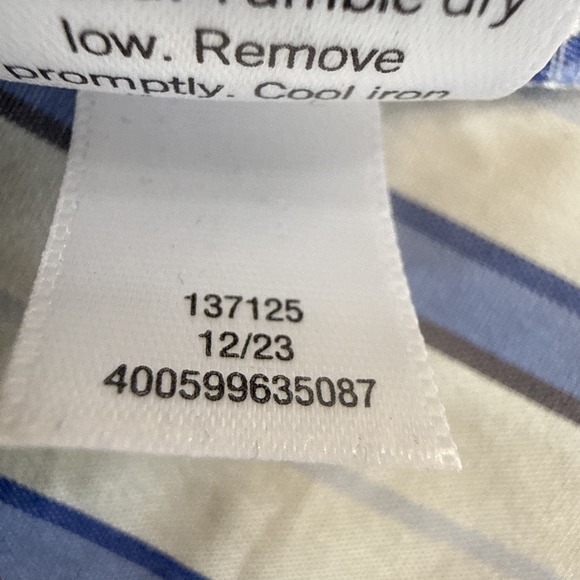 Nine West Midi Dress XS Blue White Stripe Cutout Smocked Back Coastal Beachy - Picture 14 of 15